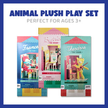Load image into Gallery viewer, Petit Collage : Animal Play Set – Frances the Fox / Beatrice the Bear / Theodore the Tiger
