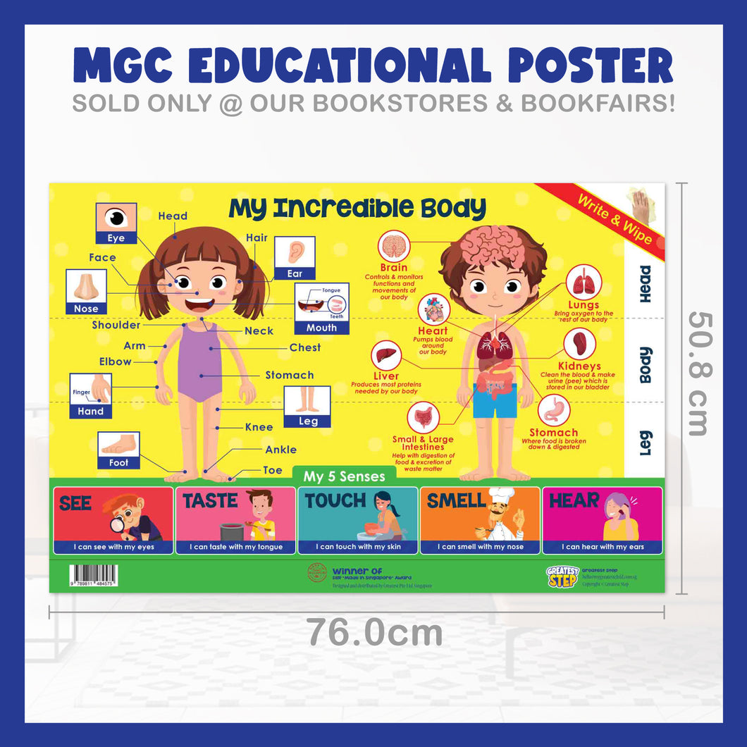 #16. My Incredible Body – Greatest Step Children's Educational Poster