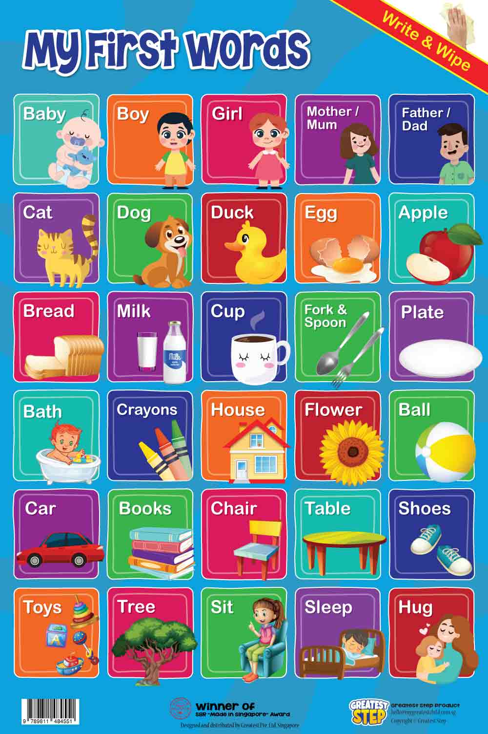 #04. My First Words – Greatest Step Children's Educational Poster – My ...