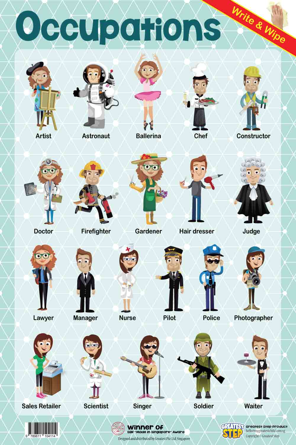 More Occupations #11. Occupations – Greatest Step Children's Educational Poster – My ...