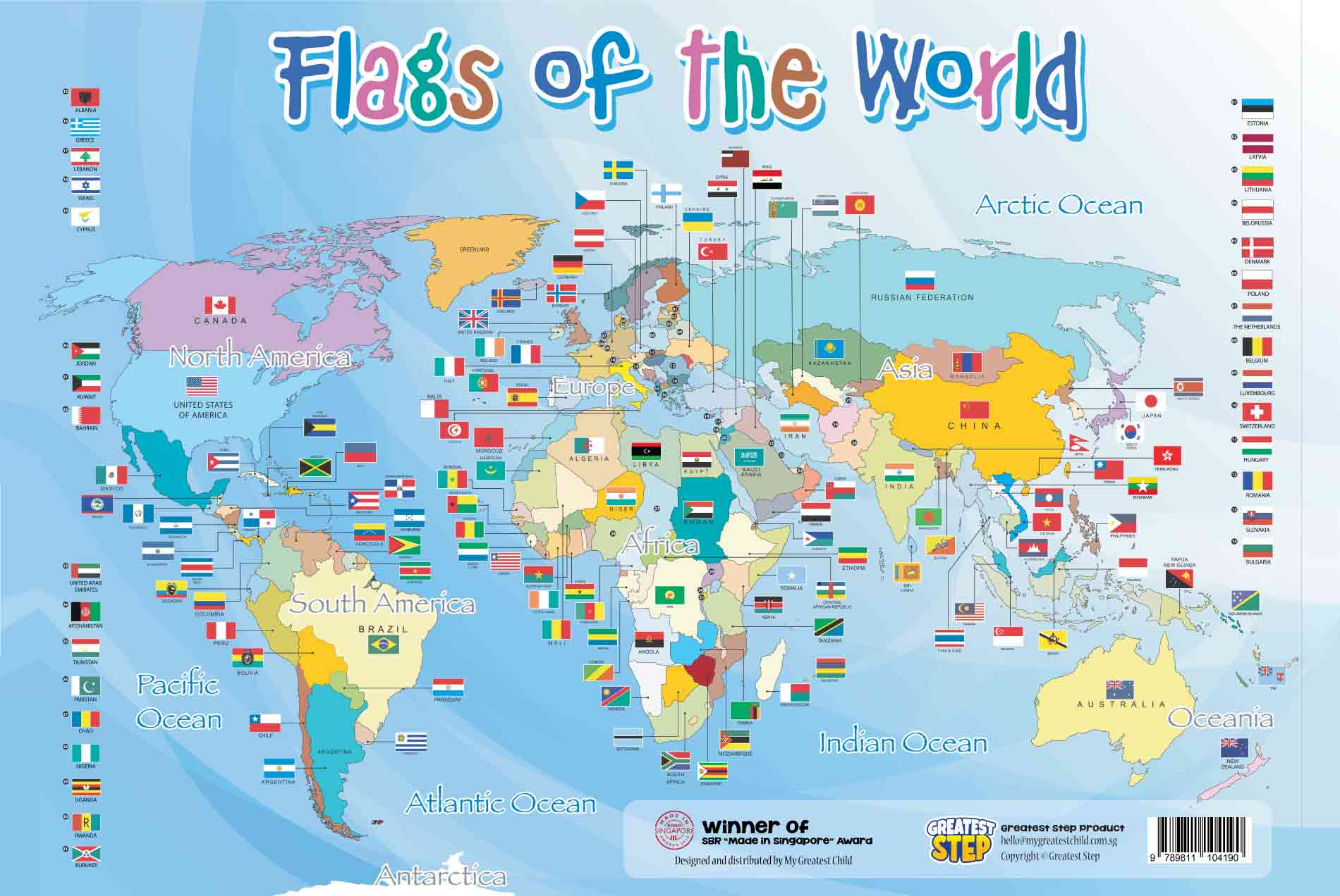 #19. Flags of the World – Greatest Step Children's Educational Poster ...